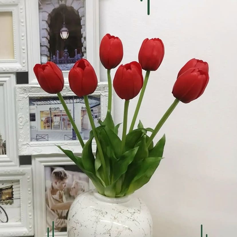 Искусственные цветы в Йошкар-Оле | Цветы искусственные «Тюльпаны», красные, букет