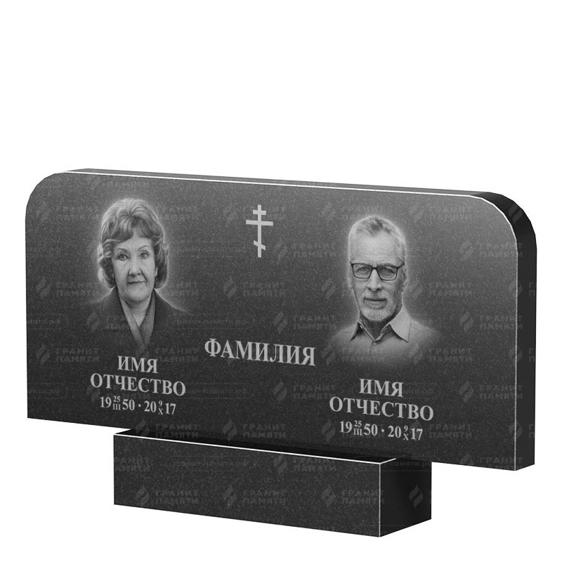 Памятники из гранита двойные в&nbsp;Йошкар-Оле | Двойной гранитный памятник ФГ-254