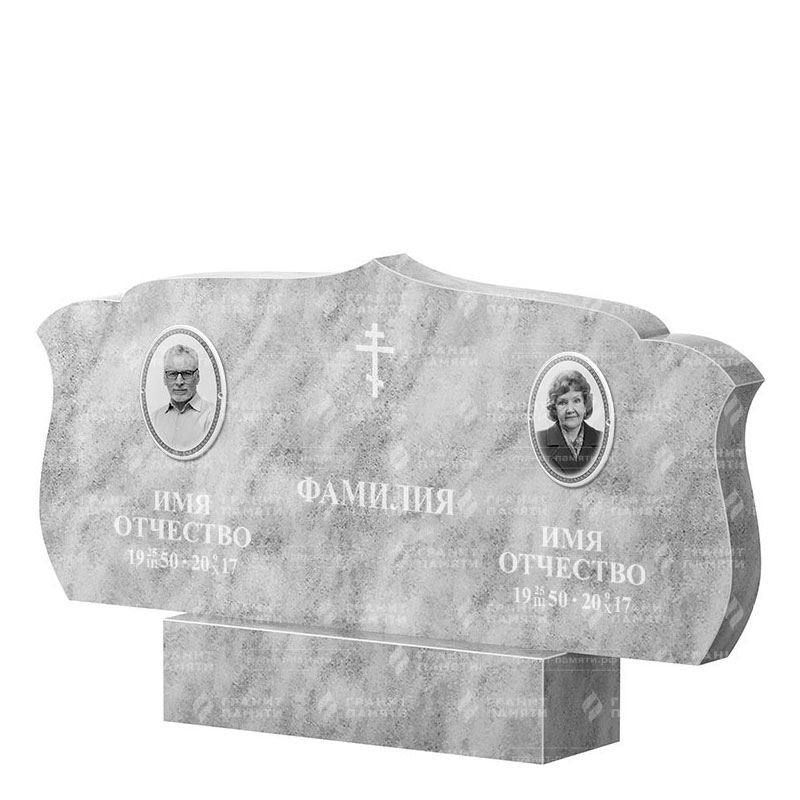 Памятники из мрамора в&nbsp;Йошкар-Оле | Двойной мраморный памятник ФМ-130