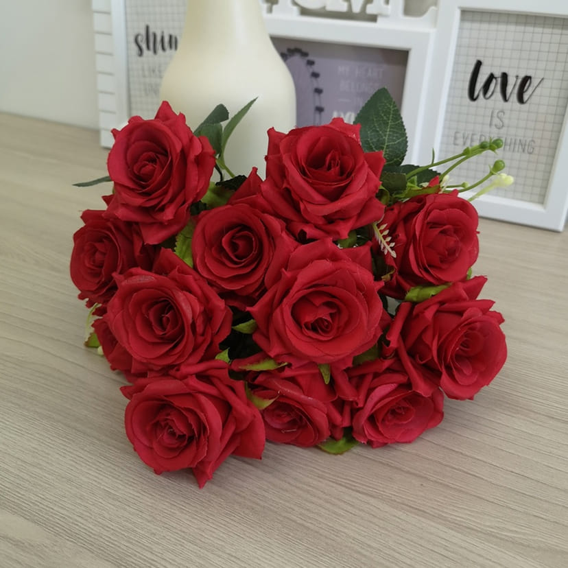 Искусственные цветы в Йошкар-Оле | Цветы искусственные «Розы острые», красные, букет