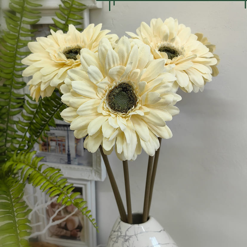 Искусственные цветы в Йошкар-Оле | Цветок искусственный «Гербера», молочно-персиковая, одиночный