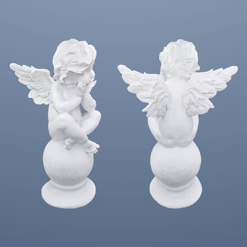 Скульптуры из искусственного мрамора в Йошкар-Оле | Скульптура ангел на шаре №1