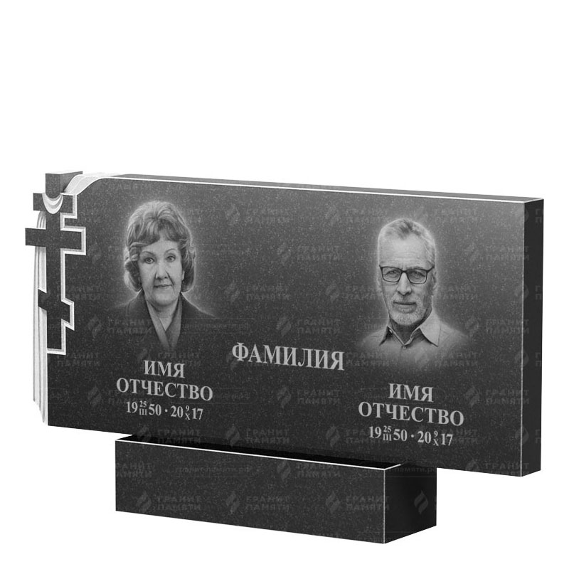 Памятники из гранита двойные в&nbsp;Йошкар-Оле | Двойной гранитный памятник ФГ-139