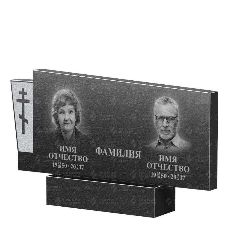 Памятники из гранита двойные в&nbsp;Йошкар-Оле | Двойной гранитный памятник ФГ-137
