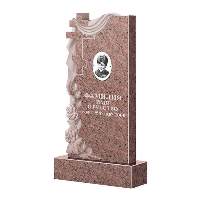 Гранитные памятники в&nbsp;Йошкар-Оле | Памятник из гранита Розалия Pink ФГЦ-189