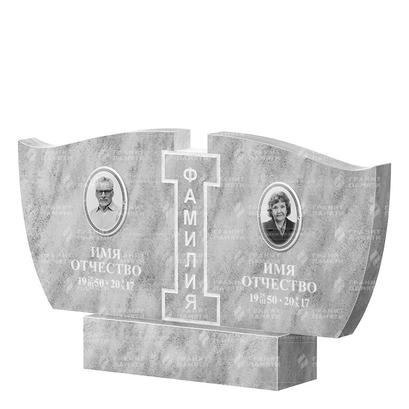 Памятники из мрамора в&nbsp;Йошкар-Оле | Двойной мраморный памятник ФМ-138