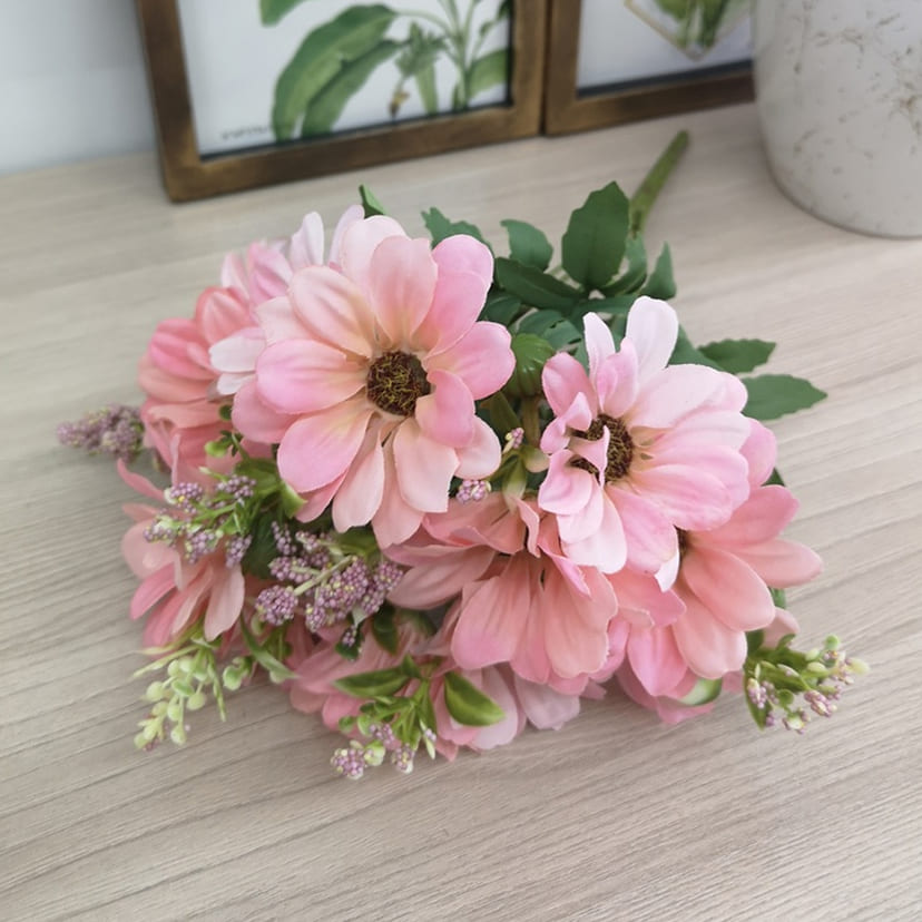 Искусственные цветы в Йошкар-Оле | Цветы искусственные «Ромашки с бутонами», розовые, букет