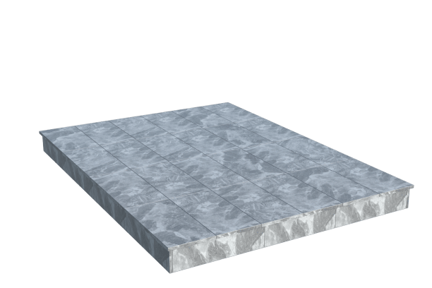 Площадки на могилу в&nbsp;Йошкар-Оле | Площадка с вертикальной (15 см) мраморной облицовкой