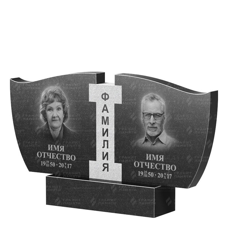 Памятники из гранита двойные в&nbsp;Йошкар-Оле | Двойной гранитный памятник ФГ-138