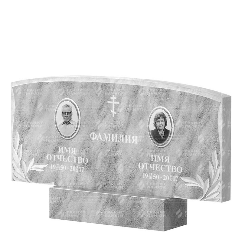 Памятники из мрамора в&nbsp;Йошкар-Оле | Двойной мраморный памятник ФМ-135