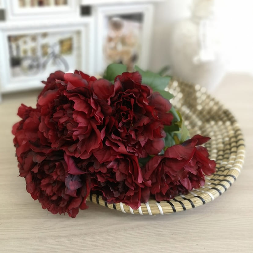 Искусственные цветы в Йошкар-Оле | Цветы искусственные «Пионы», бордовые, букет