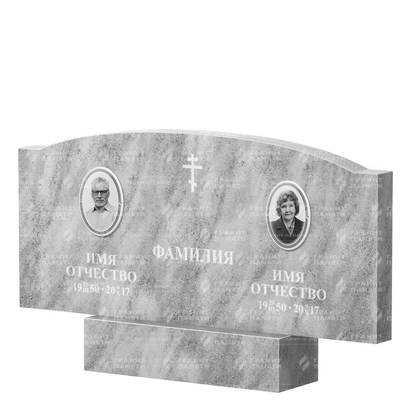 Памятники из мрамора в&nbsp;Йошкар-Оле | Двойной мраморный памятник ФМ-257