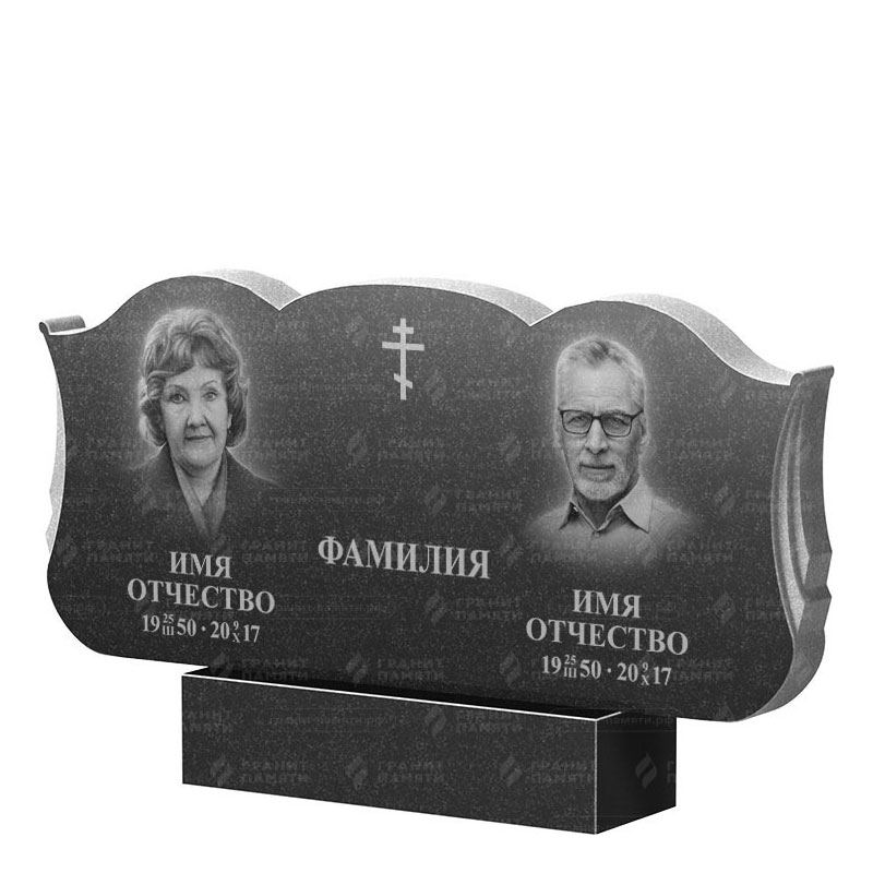 Гранитные памятники в&nbsp;Йошкар-Оле | Двойной гранитный памятник ФГ-261