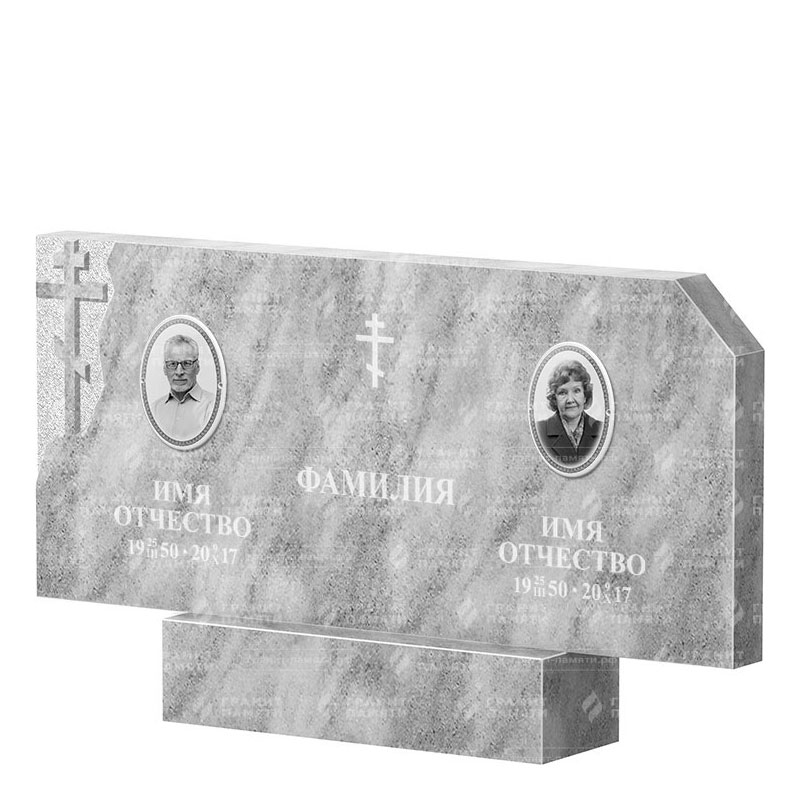 Памятники из мрамора в&nbsp;Йошкар-Оле | Двойной мраморный памятник ФМ-134