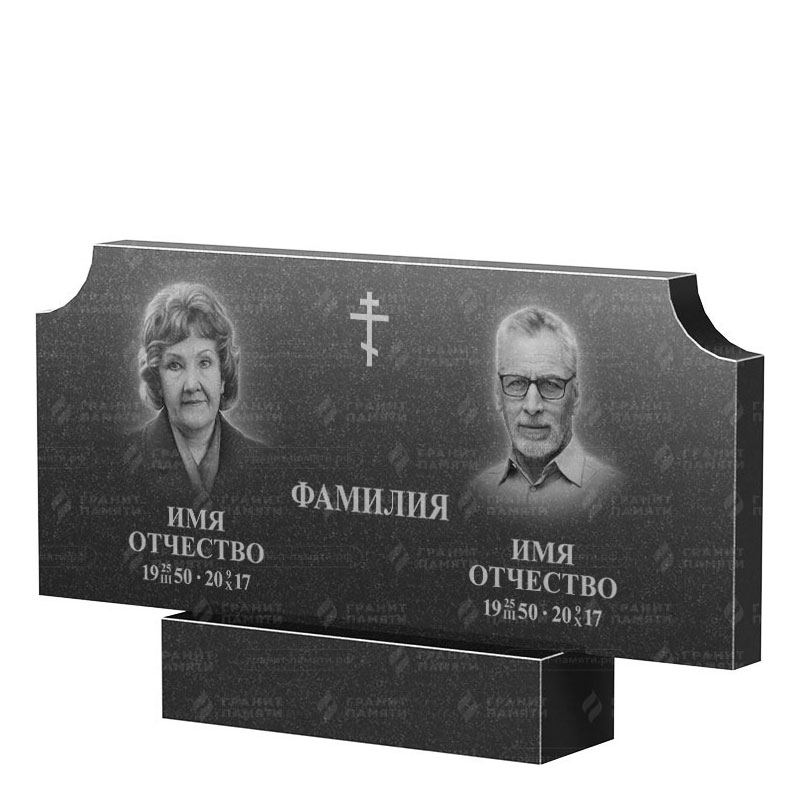 Памятники из гранита двойные в&nbsp;Йошкар-Оле | Двойной гранитный памятник ФГ-253