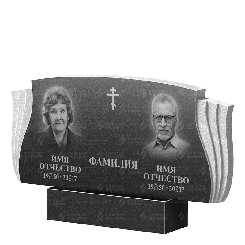 Гранитные памятники в&nbsp;Йошкар-Оле | Двойной гранитный памятник ФГ-264