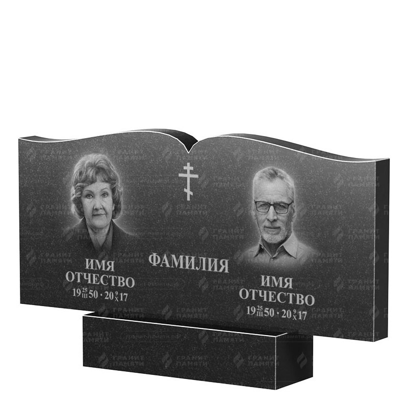 Гранитные памятники в&nbsp;Йошкар-Оле | Двойной гранитный памятник ФГ-259