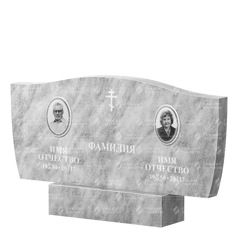 Памятники из мрамора в&nbsp;Йошкар-Оле | Двойной мраморный памятник ФМ-258