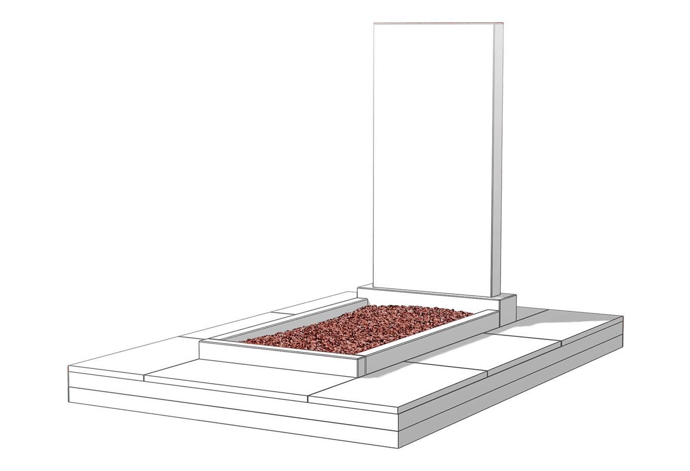 Засыпка цветника камушками в Йошкар-Оле