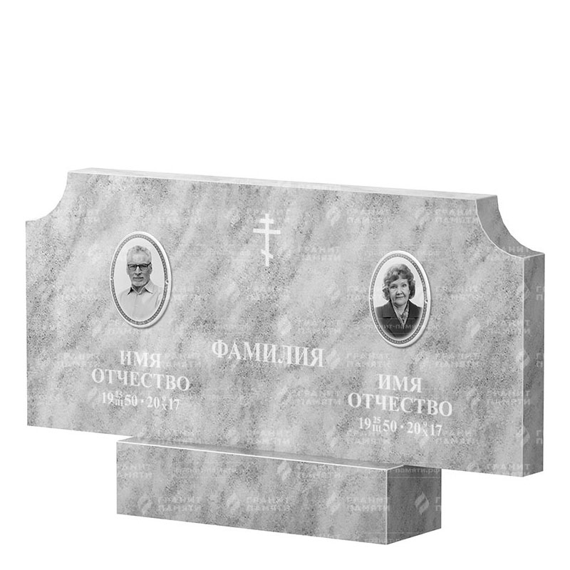 Памятники из мрамора в&nbsp;Йошкар-Оле | Двойной мраморный памятник ФМ-253