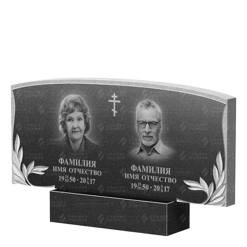 Памятники из гранита двойные в&nbsp;Йошкар-Оле | Двойной гранитный памятник ФГ-135