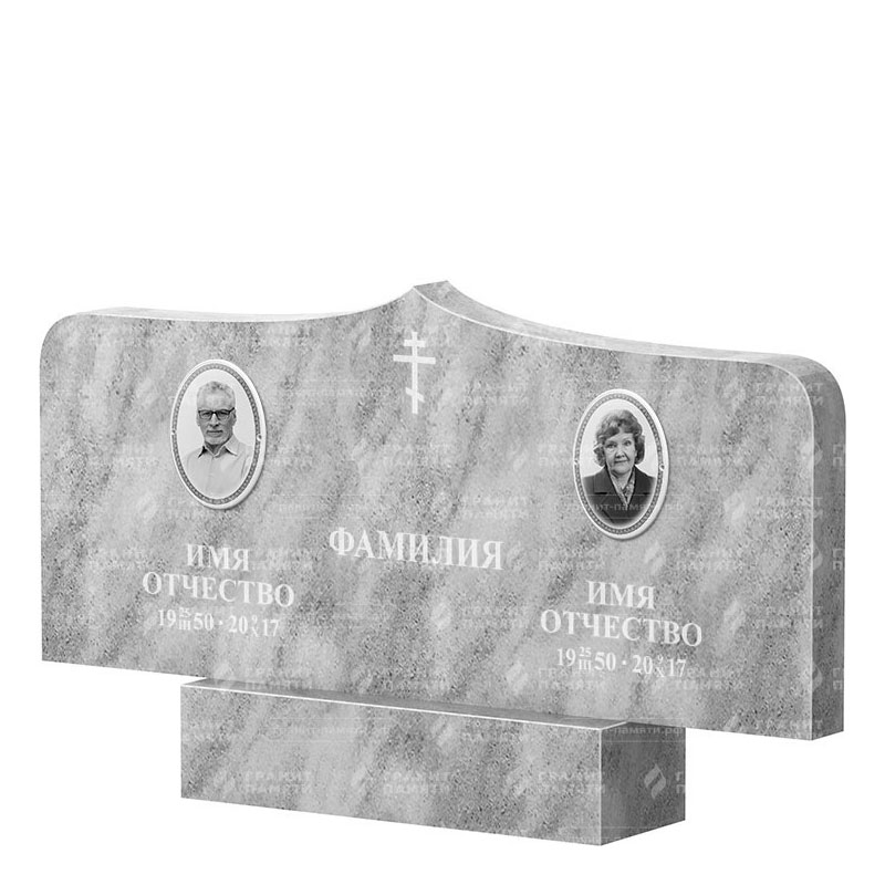 Памятники из мрамора в&nbsp;Йошкар-Оле | Двойной мраморный памятник ФМ-260