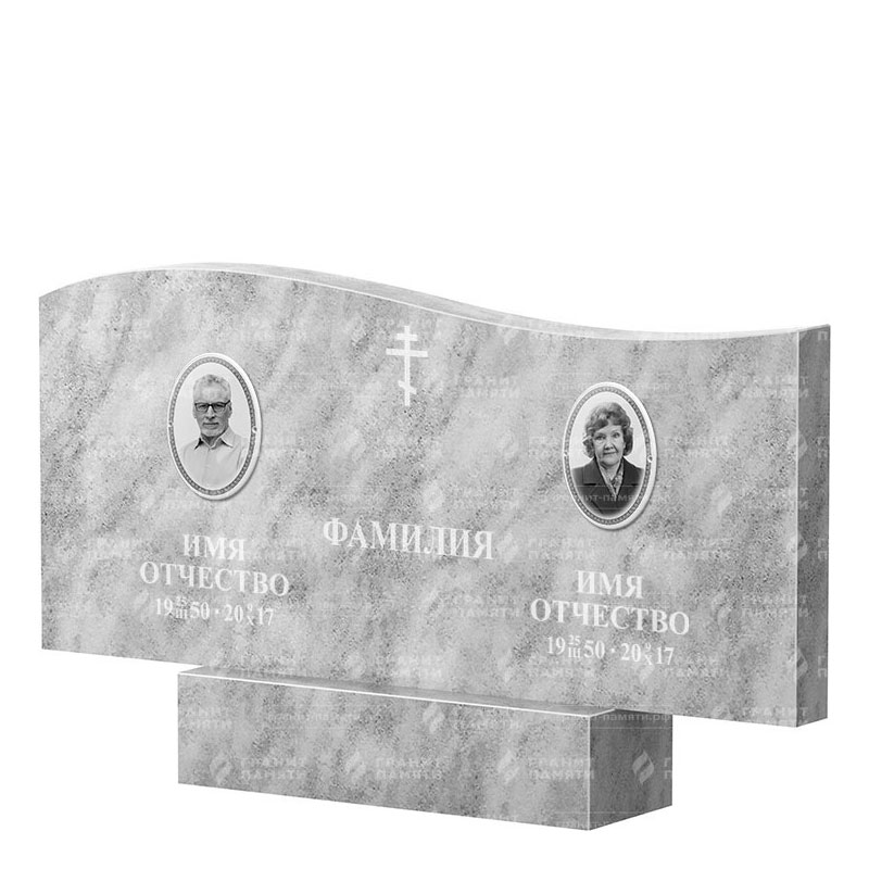 Памятники из мрамора в&nbsp;Йошкар-Оле | Двойной мраморный памятник ФМ-255
