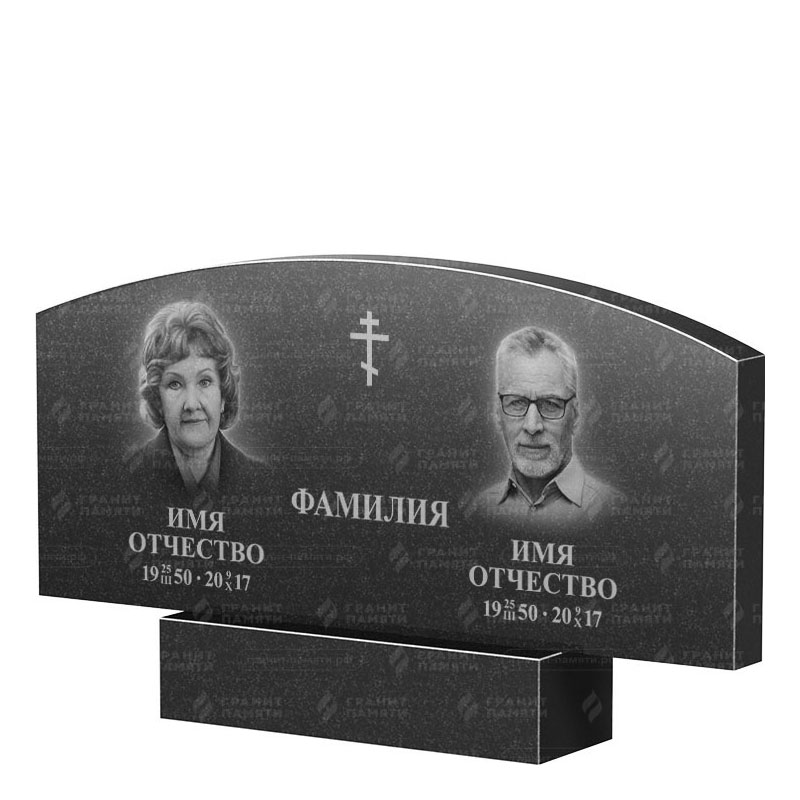 Памятники из гранита двойные в&nbsp;Йошкар-Оле | Двойной гранитный памятник ФГ-256