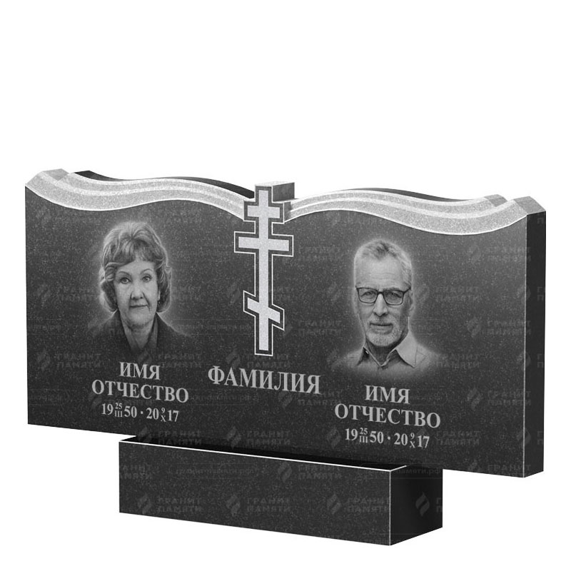 Гранитные памятники в&nbsp;Йошкар-Оле | Двойной гранитный памятник ФГ-262