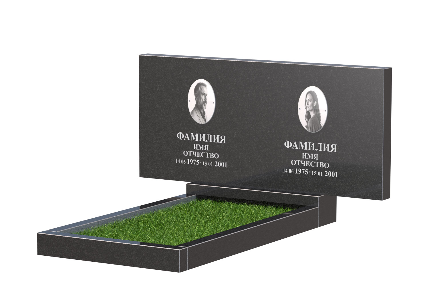 Готовое оформление в&nbsp;Йошкар-Оле | Оформление памятника Эконом Двойной №1