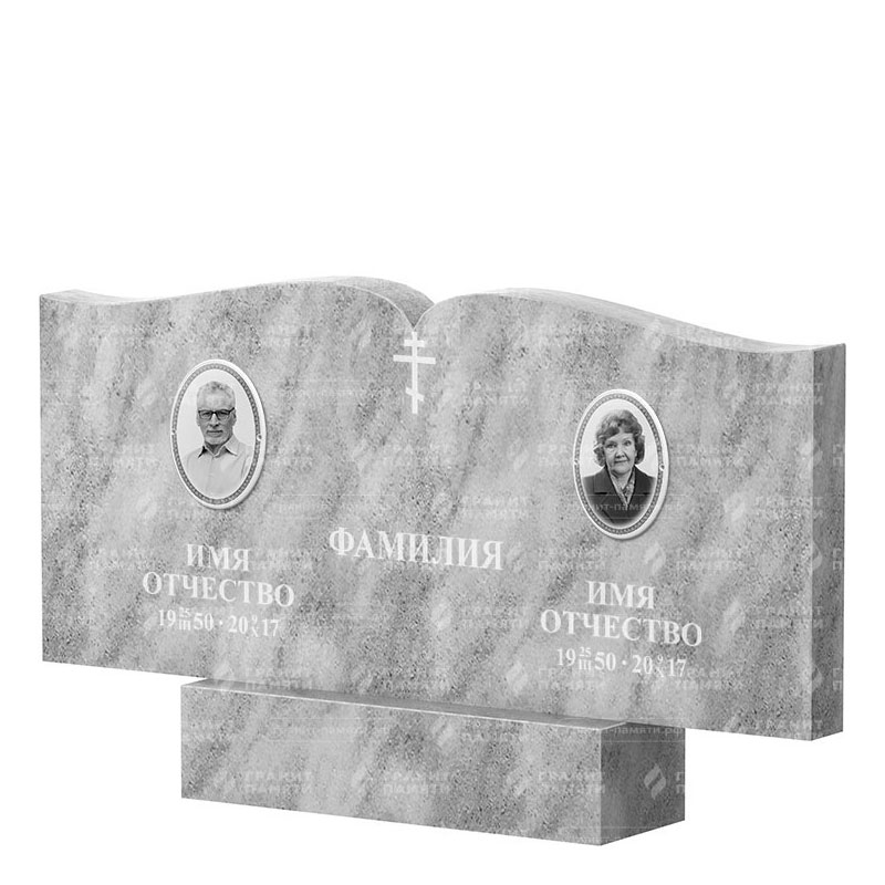 Памятники из мрамора в&nbsp;Йошкар-Оле | Двойной мраморный памятник ФМ-259