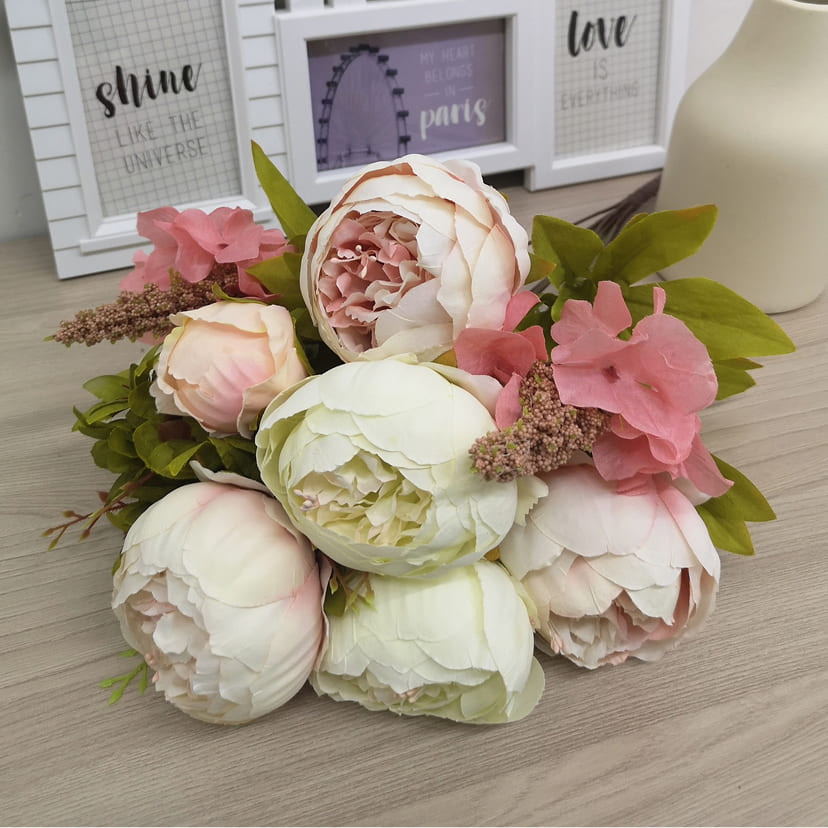 Искусственные цветы в Йошкар-Оле | Цветы искусственные «Пионы», молочно-розовые, букет