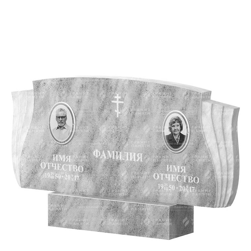 Памятники из мрамора в&nbsp;Йошкар-Оле | Двойной мраморный памятник ФМ-264