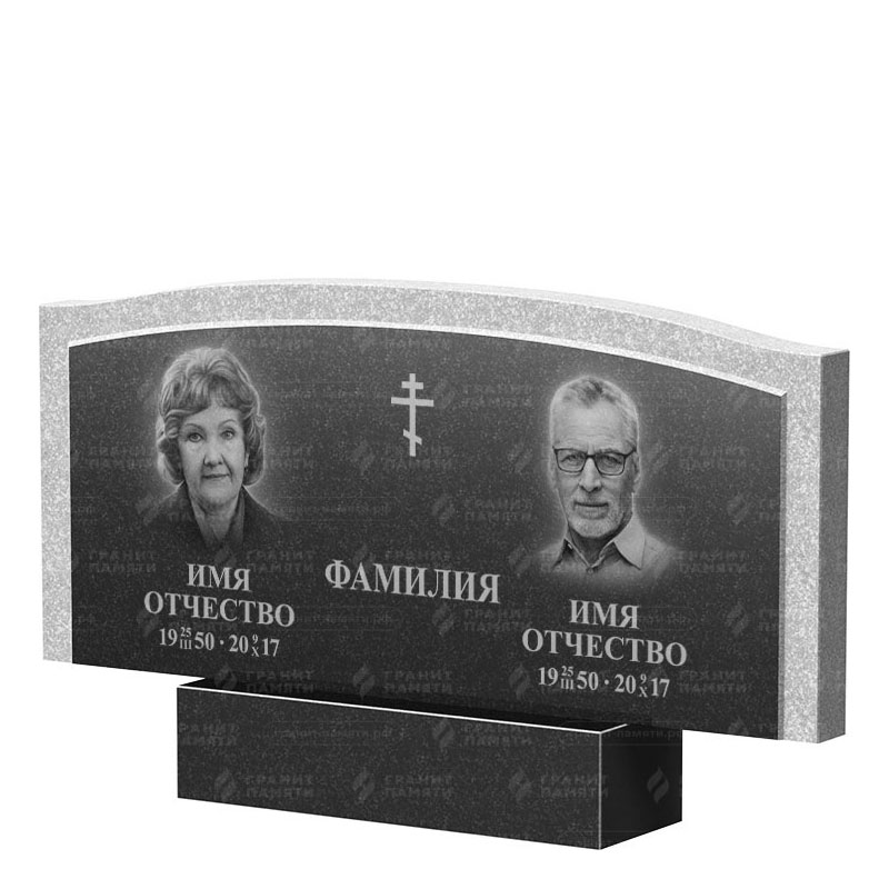 Памятники из гранита двойные в&nbsp;Йошкар-Оле | Двойной гранитный памятник ФГ-131