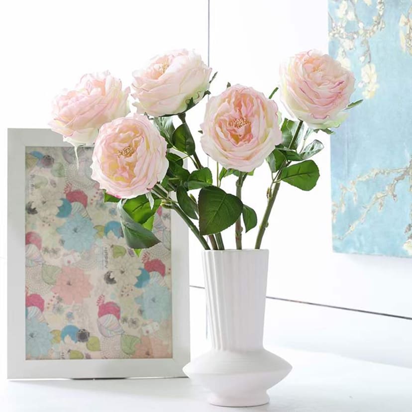 Искусственные цветы в Йошкар-Оле | Цветок искусственный «Роза пионовидная», молочно-розовая, одиночный