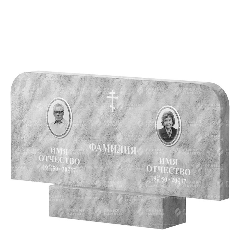 Памятники из мрамора в&nbsp;Йошкар-Оле | Двойной мраморный памятник ФМ-254