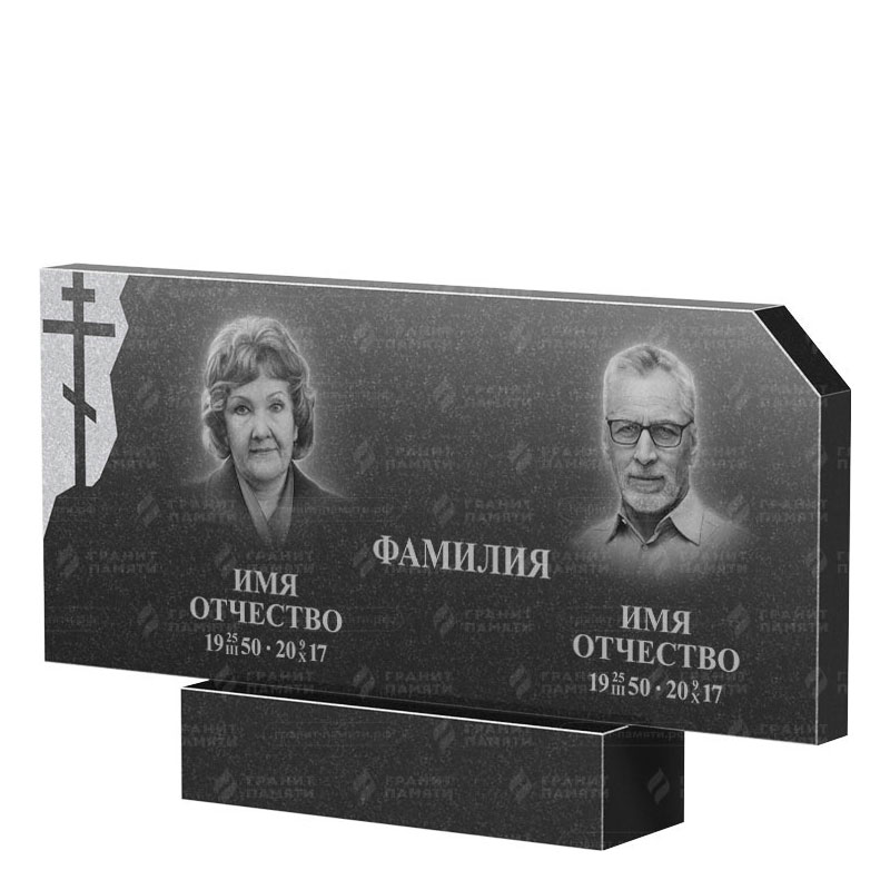 Памятники из гранита двойные в&nbsp;Йошкар-Оле | Двойной гранитный памятник ФГ-134