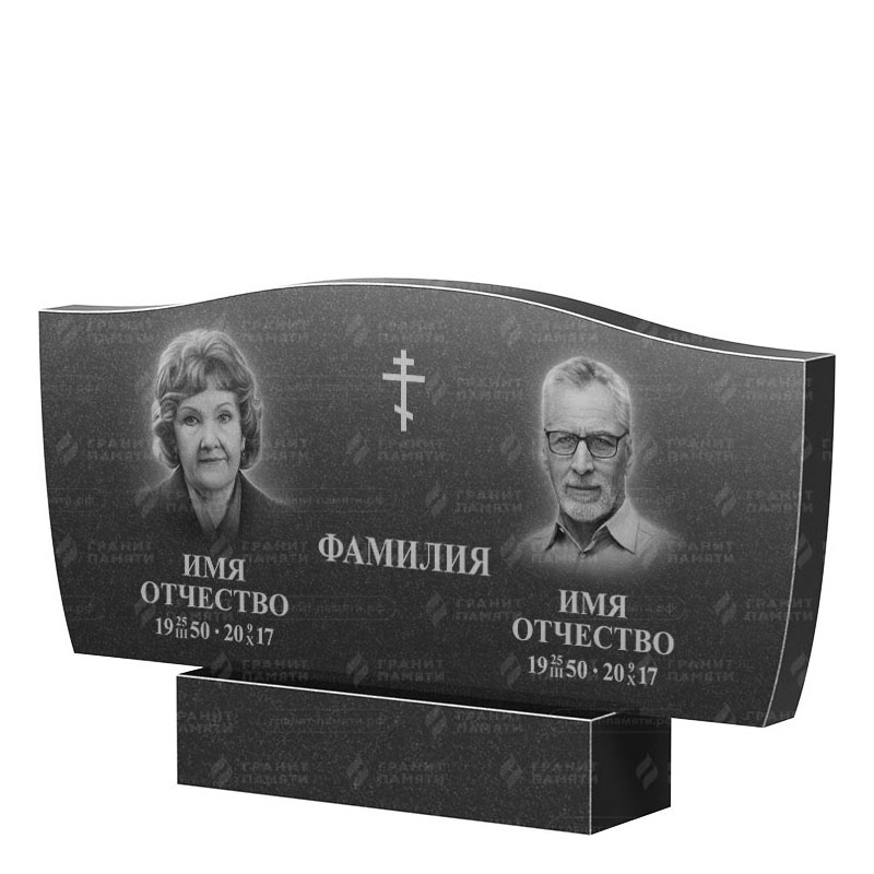 Памятники из гранита двойные в&nbsp;Йошкар-Оле | Двойной гранитный памятник ФГ-258