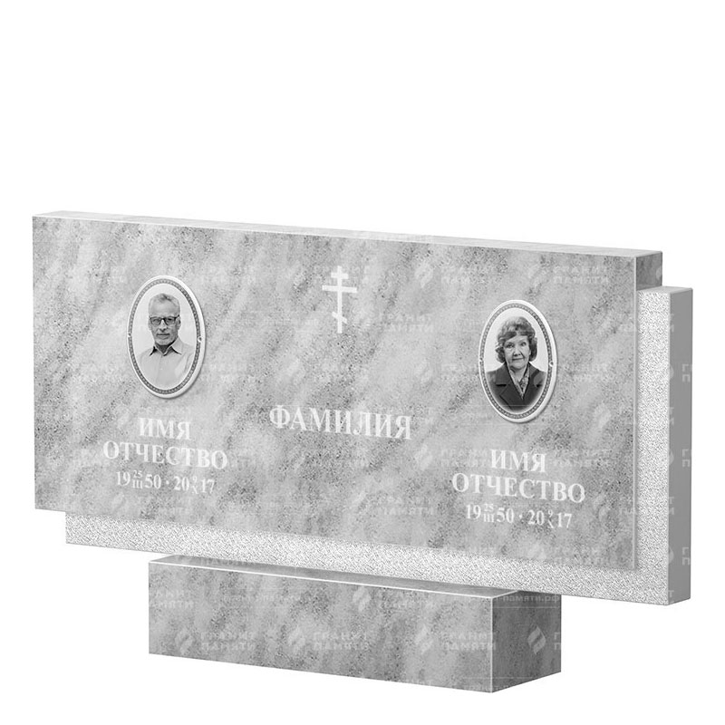 Памятники из мрамора в&nbsp;Йошкар-Оле | Двойной мраморный памятник ФМ-132