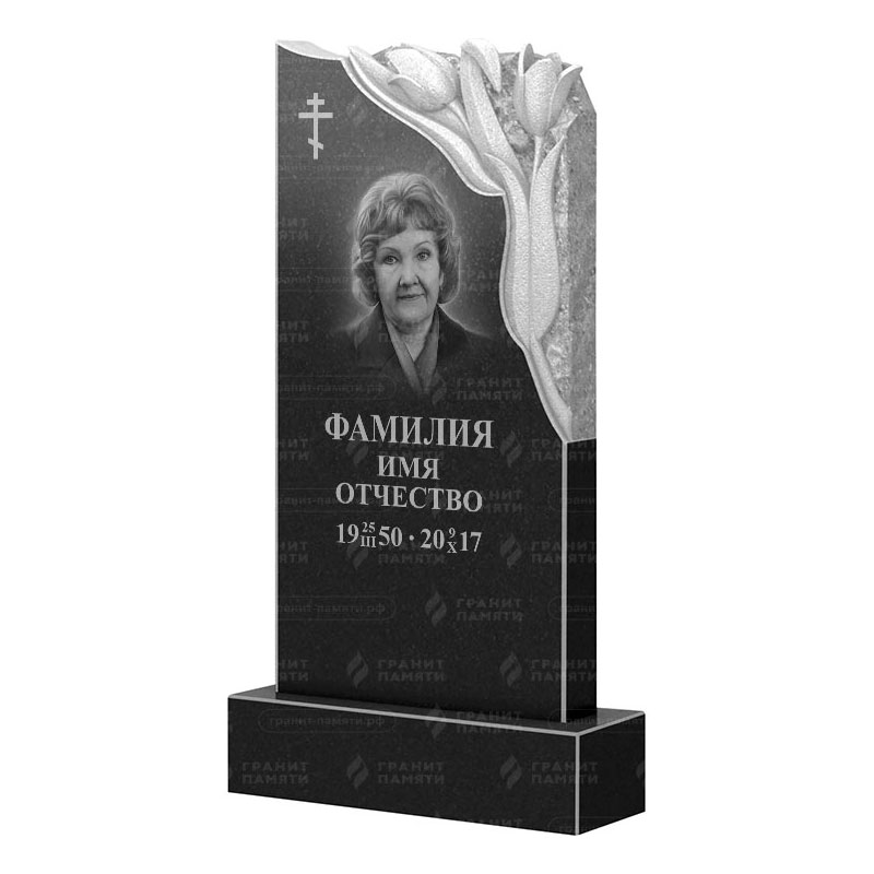 Памятники из гранита с цветами в&nbsp;Йошкар-Оле | Гранитный памятник ФГ-113
