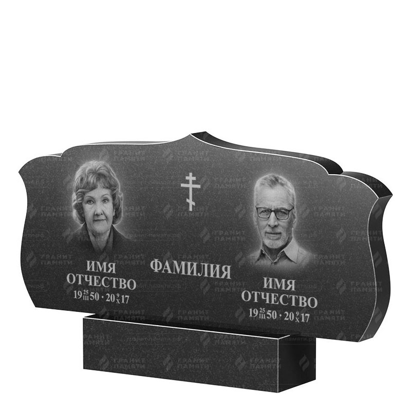 Памятники из гранита двойные в&nbsp;Йошкар-Оле | Двойной гранитный памятник ФГ-130